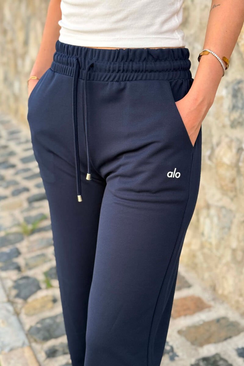 ONE COLOR WRITTINGS WOMAN SWEATPANTS BLUE/BLU - 4