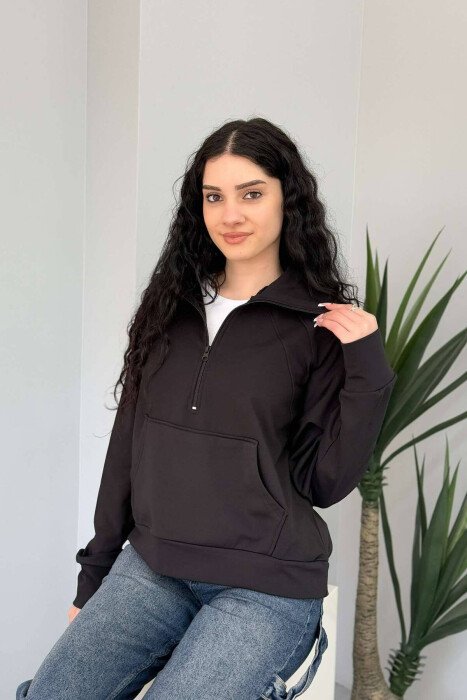 BLUZË ME ZINXHIR PËR FEMRA NË NGJYRËN E ZEZË - KLAUDIO FASHION