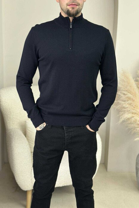 TRIKO NJËNGJYRËSHE ME JAKË ME ZINXHIR PËR MESHKUJ NË NGJYRËN E ZEZË - KLAUDIO FASHION