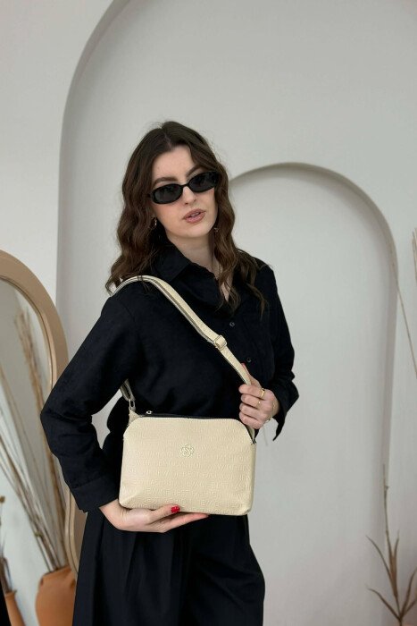 ONE COLOR ZIPPER WOMAN BAG BEIGE/BEZHE - 1