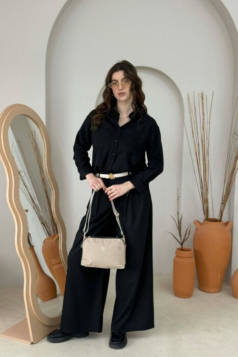 ONE COLOR ZIPPER WOMAN BAG DARK BEIGE/BEZHE ERRET - 4