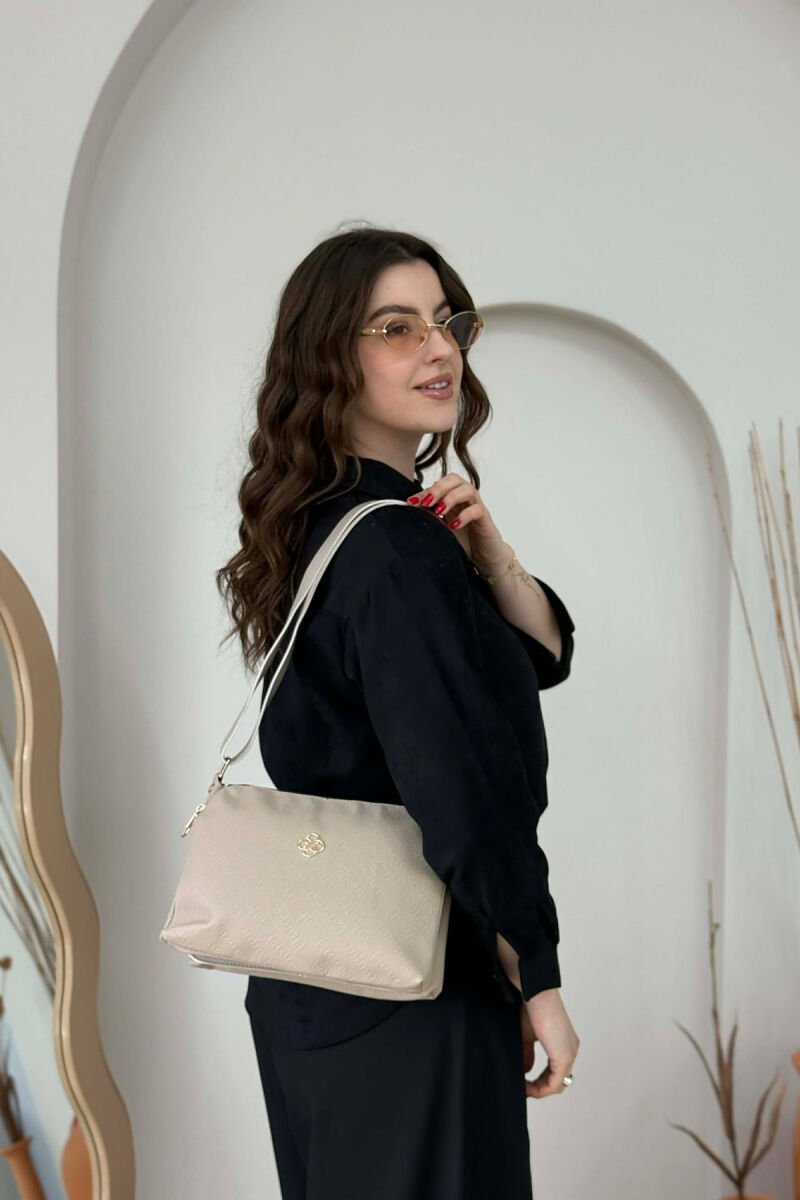 ONE COLOR ZIPPER WOMAN BAG DARK BEIGE/BEZHE ERRET - 6