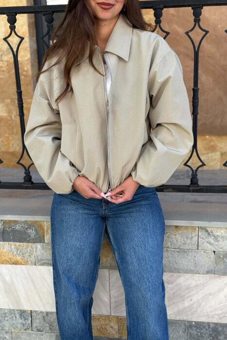 ONE COLOR ZIPPER WOMAN JACKET MINT/MENTE - 6