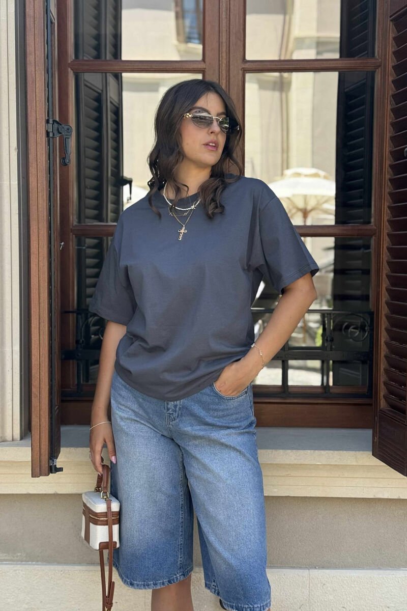 ONE COLORS SIMPLE WOMAN SHIRT DARK GREY/GEE - 1