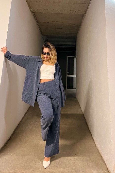ONE COLORS TWO PIECE WOMAN SET BLUE/BLU - KLAUDIO FASHION