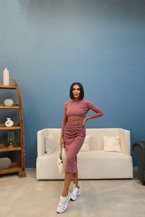 ONE COLORS TWO PIECE WOMAN SET VINEGAR/UTHULL - KLAUDIO FASHION