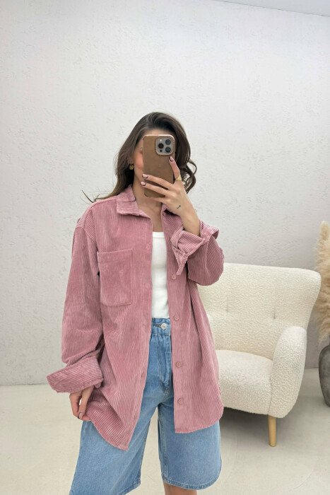 KEMISHE ME NJE XHEP PARA PER FEMRA NE NGJYRE PUDER - KLAUDIO FASHION