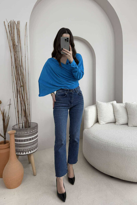 ONE SLEEVE ONE COLOR WOMEN BODY BLUE/BLU - 6