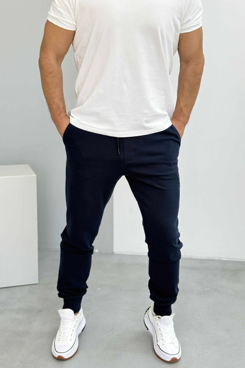 ONE COLOR SIMPLE LOGO MEN JOGGERS BLUE/BLU - 1