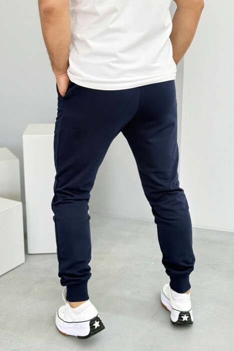 ONE COLOR SIMPLE LOGO MEN JOGGERS BLUE/BLU - 2