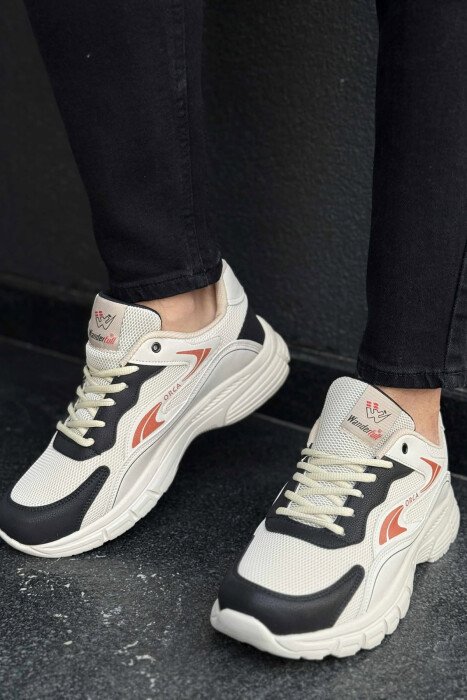 ORCA WRITTING SIMPLE MEN SNEAKERS BLACK-BEIGE/ZEBE - 2