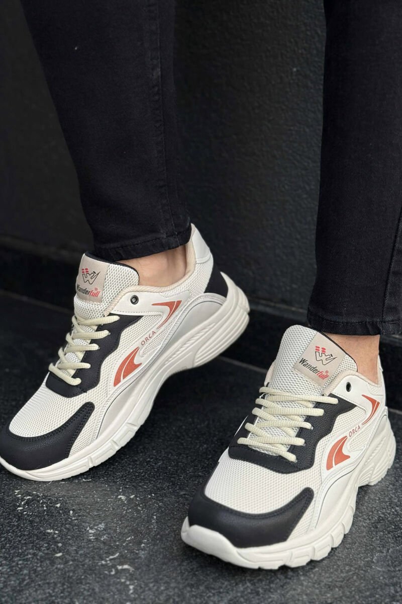 ORCA WRITTING SIMPLE MEN SNEAKERS BLACK-BEIGE/ZEBE - 2