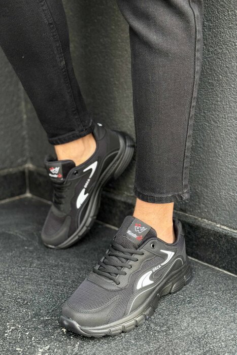 ORCA WRITTING SIMPLE MEN SNEAKERS BLACK-WHITE/ZEBA - 3