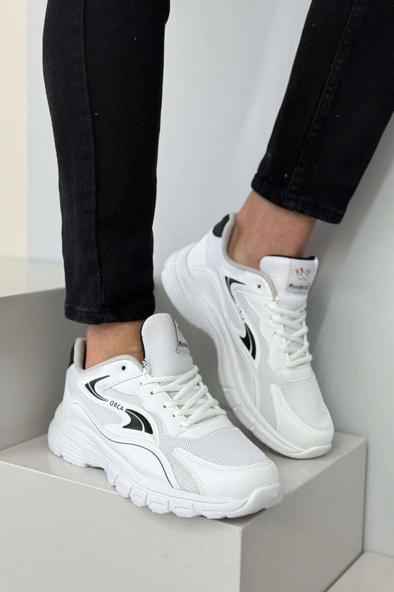 ORCA WRITTING SIMPLE MEN SNEAKERS WHITE-E BARDHE - 1