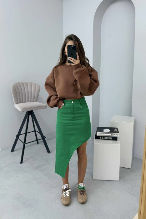 OVAL CUT WOMEN SKIRT GREEN/JESHILE - 1