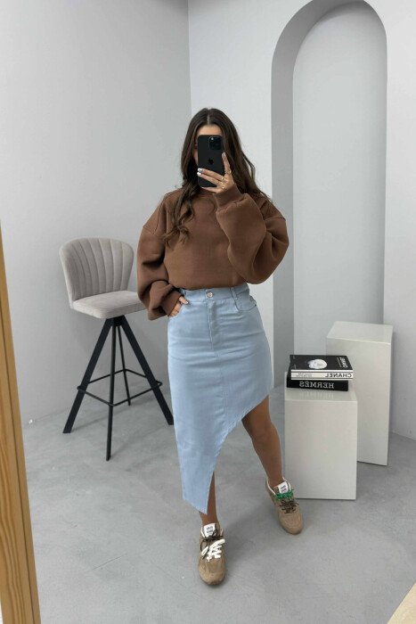 OVAL CUT WOMEN SKIRT LIGHTBLUE/BZ - 4