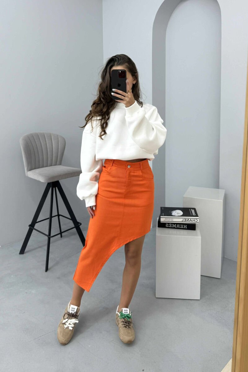 OVAL CUT WOMEN SKIRT ORANGE/PORTOKALLI - 2