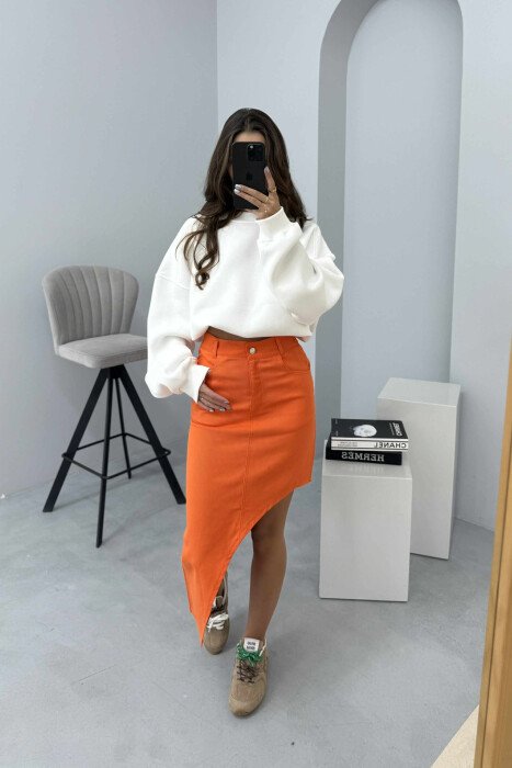 OVAL CUT WOMEN SKIRT ORANGE/PORTOKALLI - 3