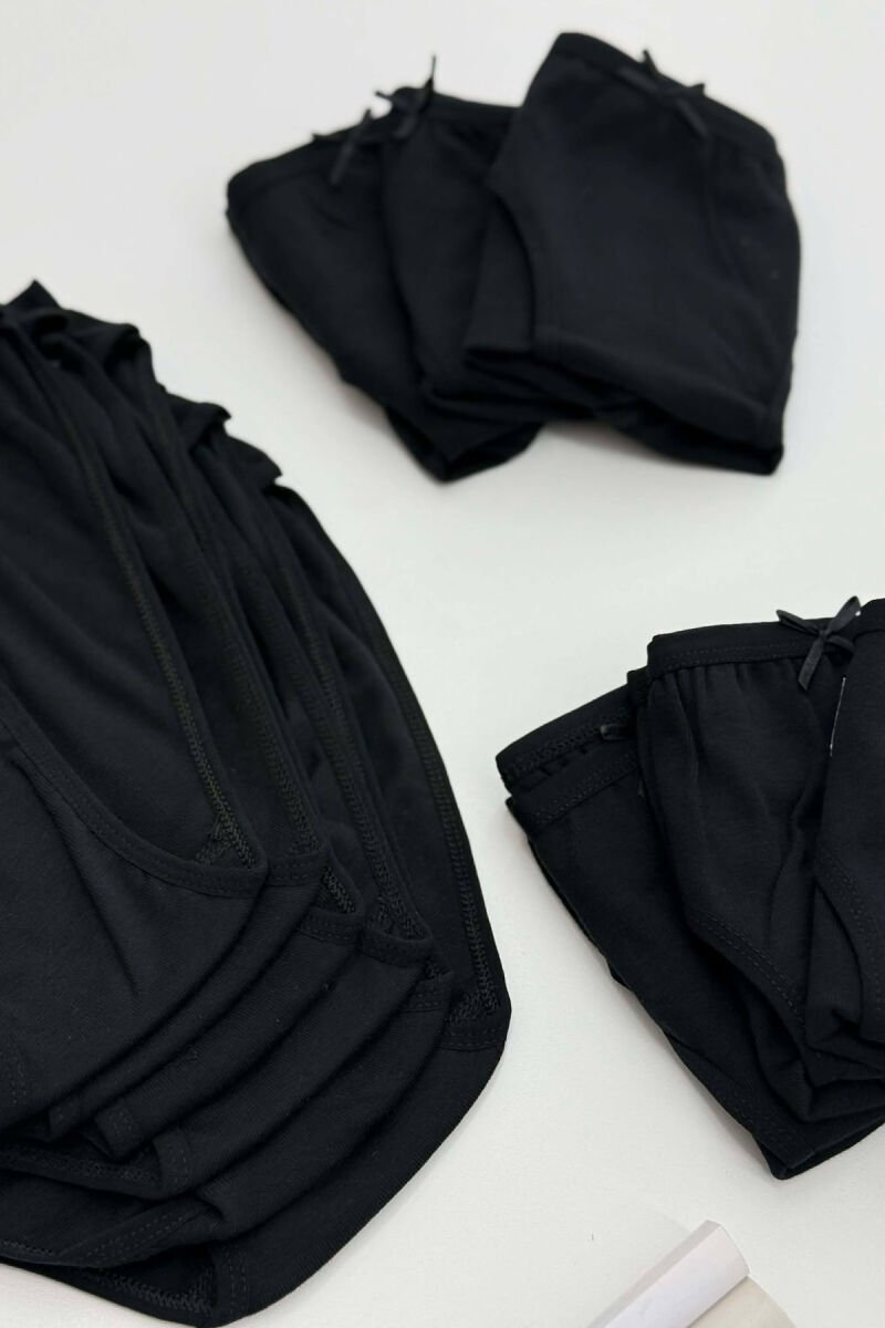 PACK OF 12 PAIR ONE COLOR WOMAN BRIEFS BLACK/ E ZEZE - 3