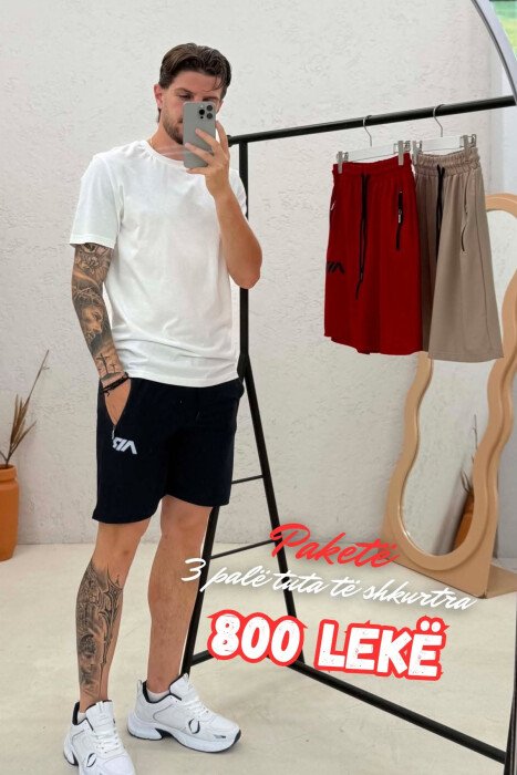 PAKETE 3 PALE TUTA TE SHKURTRA PER MESHKUJ - KLAUDIO FASHION