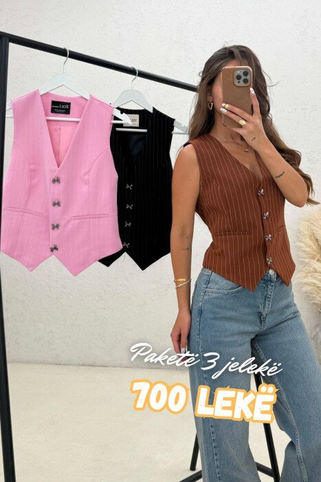 PACK OF 3 PIECES LINES DESIGN WOMAN VESTS MULTIPLE/SHNGJ - 1
