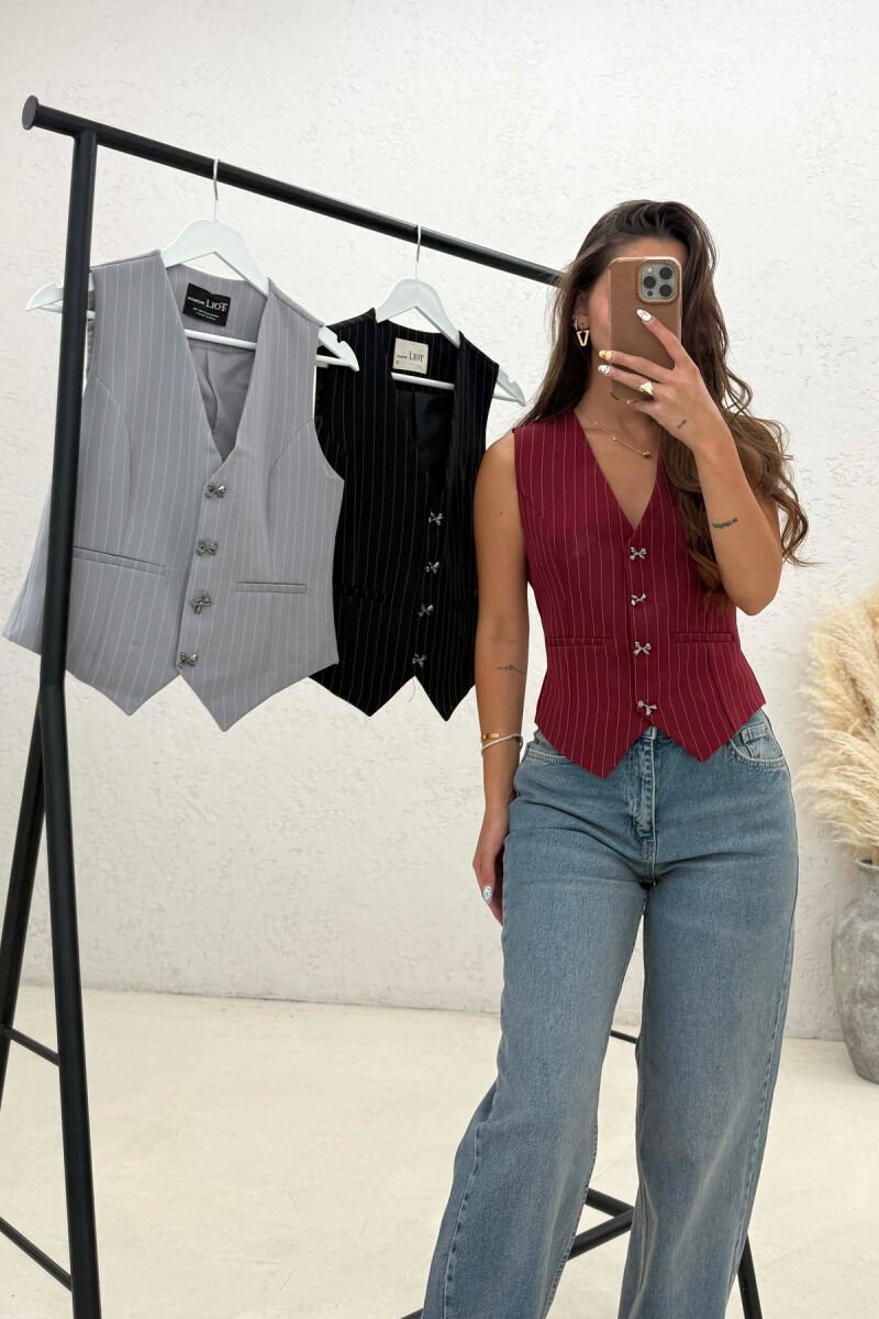 PACK OF 3 PIECES LINES DESIGN WOMAN VESTS MULTIPLE/SHNGJ - 3