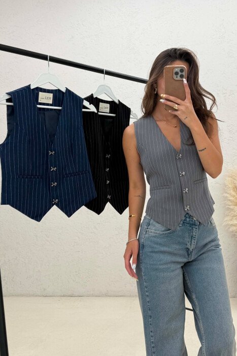PACK OF 3 PIECES LINES DESIGN WOMAN VESTS MULTIPLE/SHNGJ - 3
