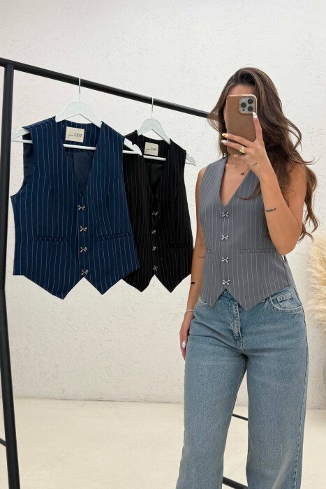 PACK OF 3 PIECES LINES DESIGN WOMAN VESTS MULTIPLE/SHNGJ - 4