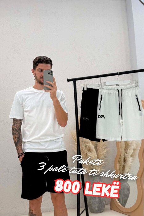 PAKETE 3 PALE TUTA TE SHKURTRA PER MESHKUJ - KLAUDIO FASHION
