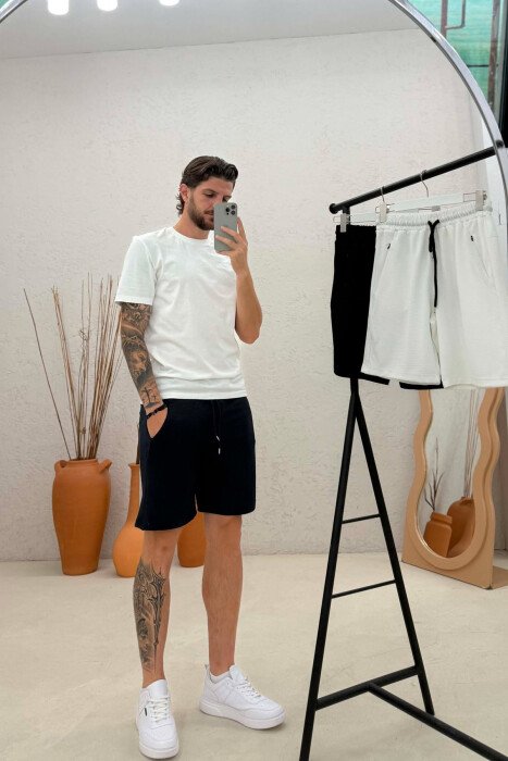 PACK OF 3 PIECES ONE COLOR SIMPLE MEN SHORT SWEATPANTS MULTIPLE/SHNGJ - 2
