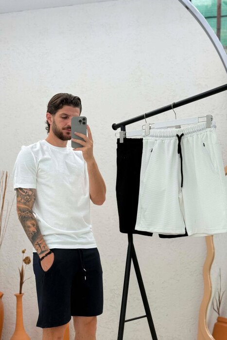 PACK OF 3 PIECES ONE COLOR SIMPLE MEN SHORT SWEATPANTS MULTIPLE/SHNGJ - 3