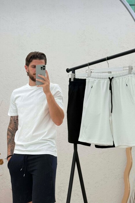 PACK OF 3 PIECES ONE COLOR SIMPLE MEN SHORT SWEATPANTS MULTIPLE/SHNGJ - 4