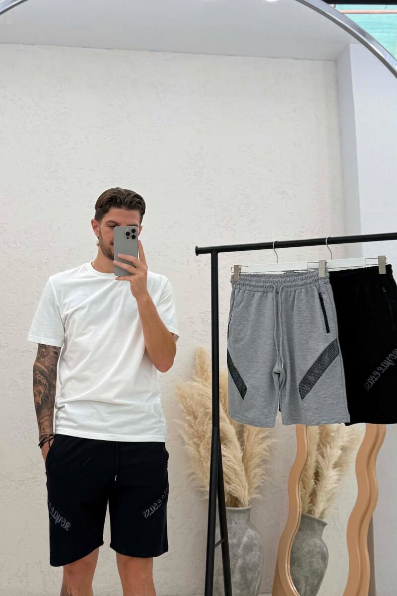 PACK OF 3 PIECES ONE COLOR SIMPLE MEN SHORT SWEATPANTS MULTIPLE/SHNGJ - 3