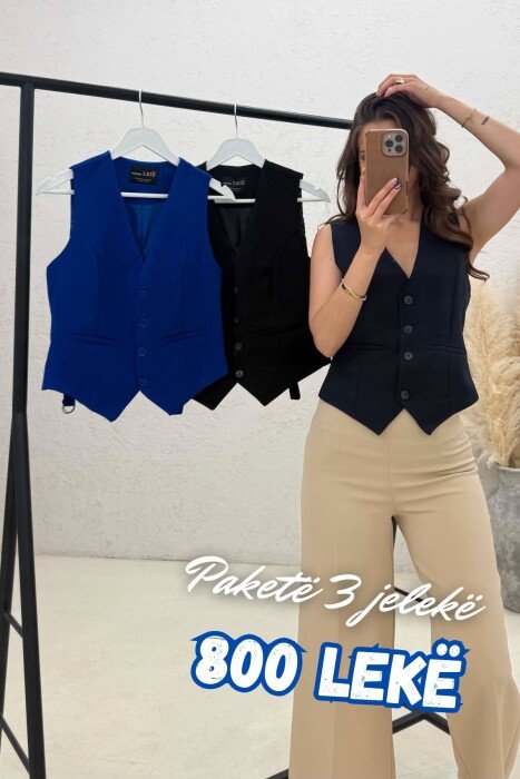 PACK OF 3 PIECES ONE COLOR WOMAN VESTS MULTIPLE/SHNGJ - KLAUDIO FASHION