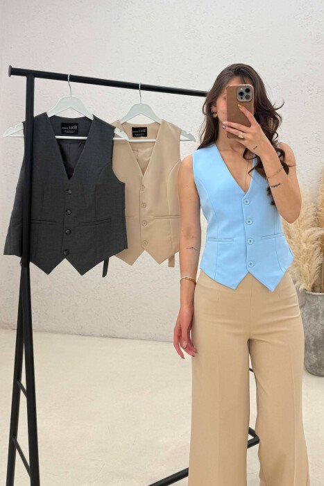 PACK OF 3 PIECES ONE COLOR WOMAN VESTS MULTIPLE/SHNGJ - 3