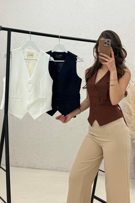PACK OF 3 PIECES ONE COLOR WOMAN VESTS MULTIPLE/SHNGJ - 3