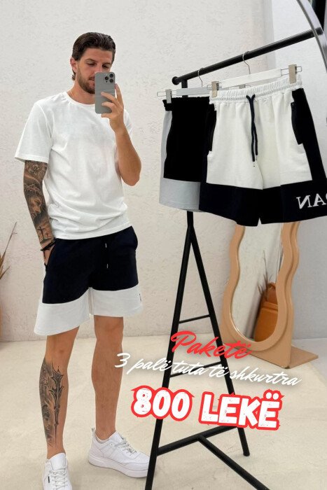 PACK OF 3 PIECES SIDE WRITTING SHORT MEN SWEATPANTS MULTIPLE/SHNGJ - KLAUDIO FASHION