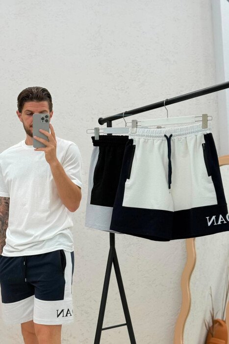 PACK OF 3 PIECES SIDE WRITTING SHORT MEN SWEATPANTS MULTIPLE/SHNGJ - 3