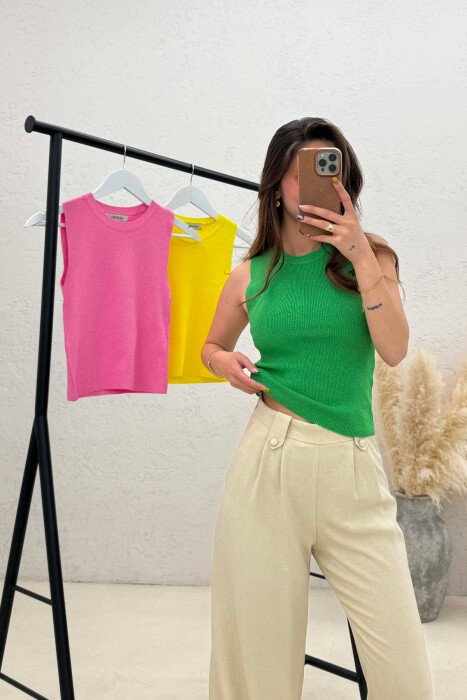 PACK OF 3 PIECES SIMPLE ONE COLOR TANK TOPS MULTIPLE/SHNGJ - 3