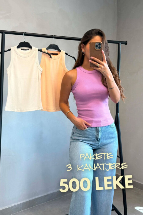 PACK OF 3 PIECES SIMPLE WOMEN TANK TOPS MULTIPLE/SHNGJ - KLAUDIO FASHION