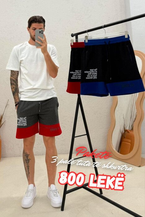 PAKETE 3 PALE TUTA TE SHKURTRA PER MESHKUJ - KLAUDIO FASHION