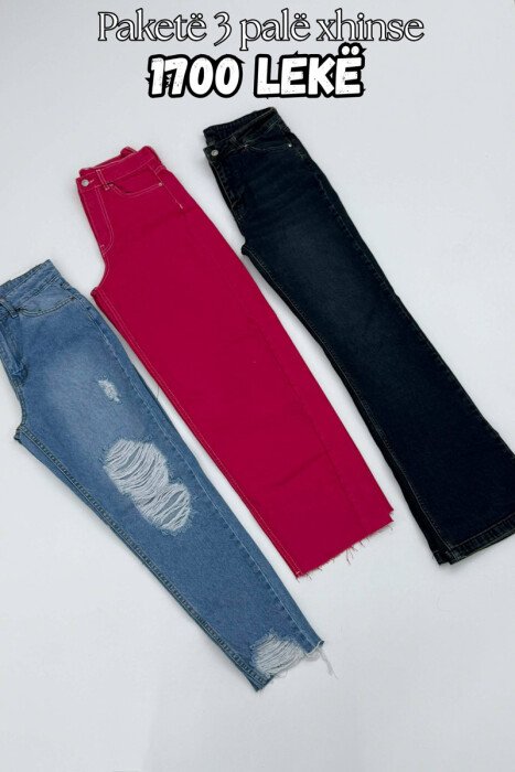 PACK OF 3 PIECES WOMAN JEANS MULTIPLE/SHNGJ - KLAUDIO FASHION