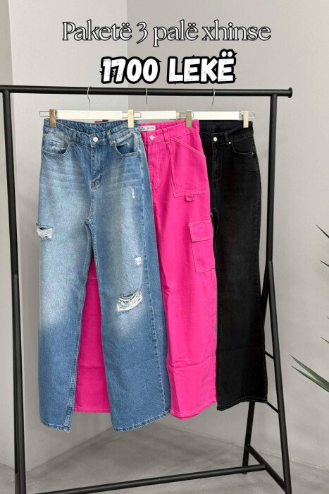 PACK OF 3 PIECES WOMAN JEANS MULTIPLE/SHNGJ - KLAUDIO FASHION