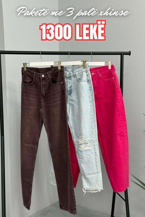 PACK OF 3 PIECES WOMAN JEANS MULTIPLE/SHNGJ - KLAUDIO FASHION