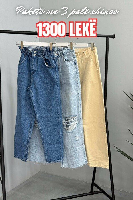 PACK OF 3 PIECES WOMAN JEANS MULTIPLE/SHNGJ - KLAUDIO FASHION