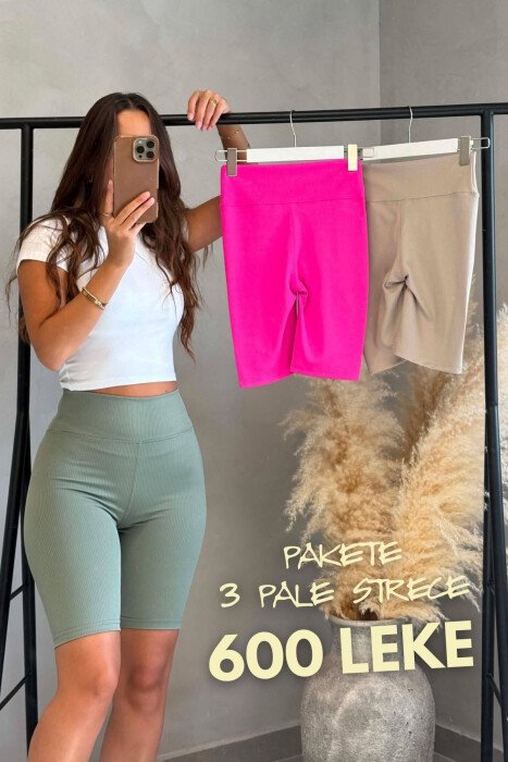 PACK OF 3 PIECES WOMEN SHORT LEGGINGS MULTIPLE/SHNGJ - KLAUDIO FASHION