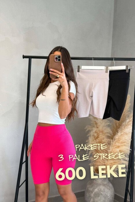 PACK OF 3 PIECES WOMEN SHORT LEGGINGS MULTIPLE/SHNGJ - KLAUDIO FASHION