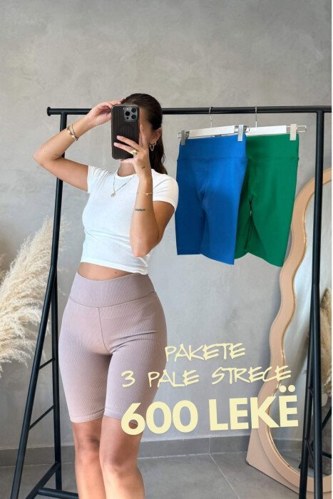 PACK OF 3 PIECES WOMEN SHORT LEGGINGS MULTIPLE/SHNGJ - KLAUDIO FASHION