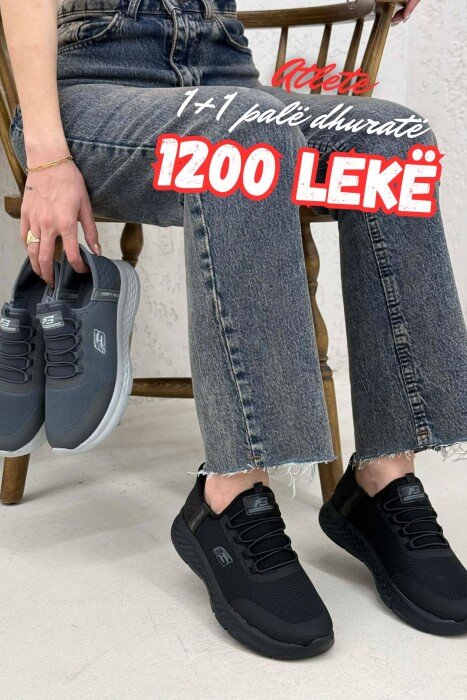 PAKETE 2 PALE ATLETE ME PLATFORME PER FEMRA NE NGJYRE TE ZEZE ME GRI - KLAUDIO FASHION