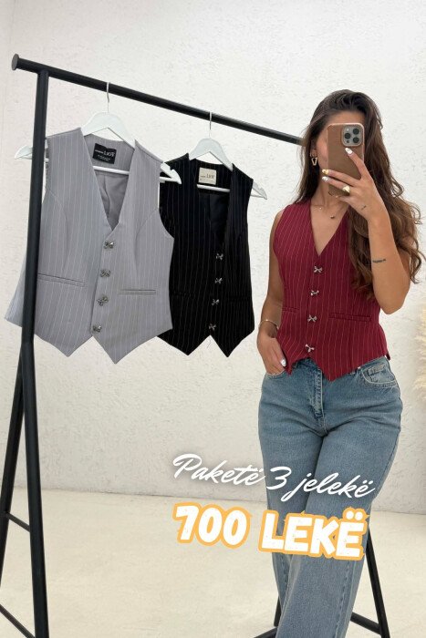 PAKETE 3 JELEKE ME DIZAJN ME VIJA PER FEMRA SHUMENGJYRESH - KLAUDIO FASHION